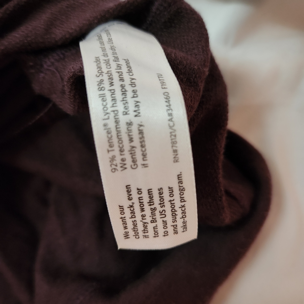 Eileen Fisher Deep Purple Long Sleeve Top - Picture 7 of 10